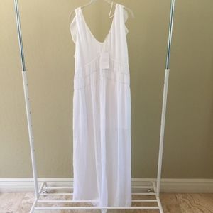 Zara White Maxi Dress, NWT, Sz Small